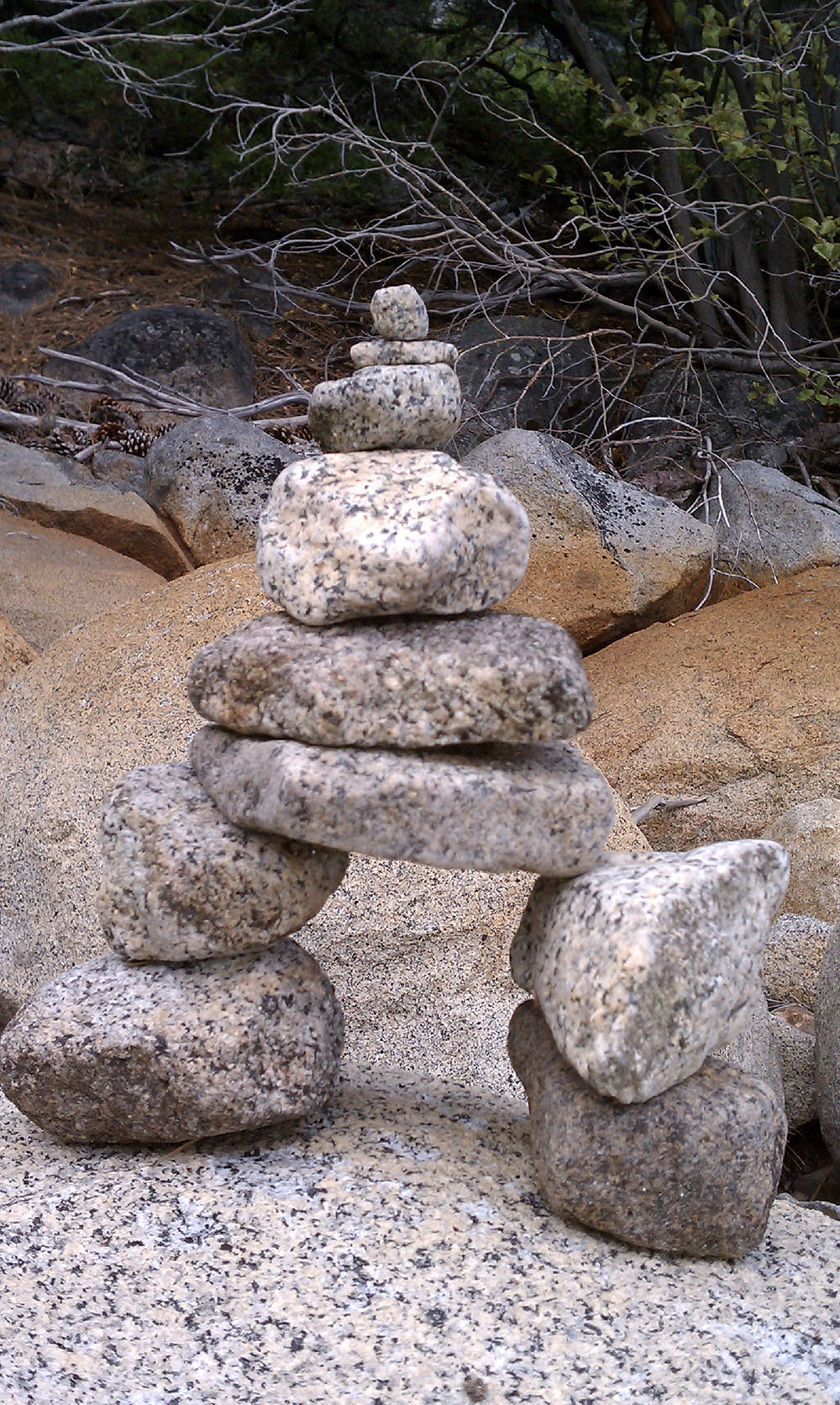 Rocks stacked up balancing