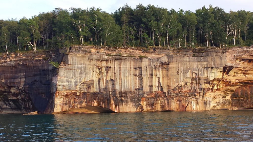 Trees, rock, water on Lake Superior