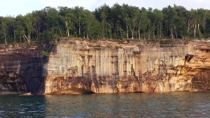 Trees, rock, water on Lake Superior